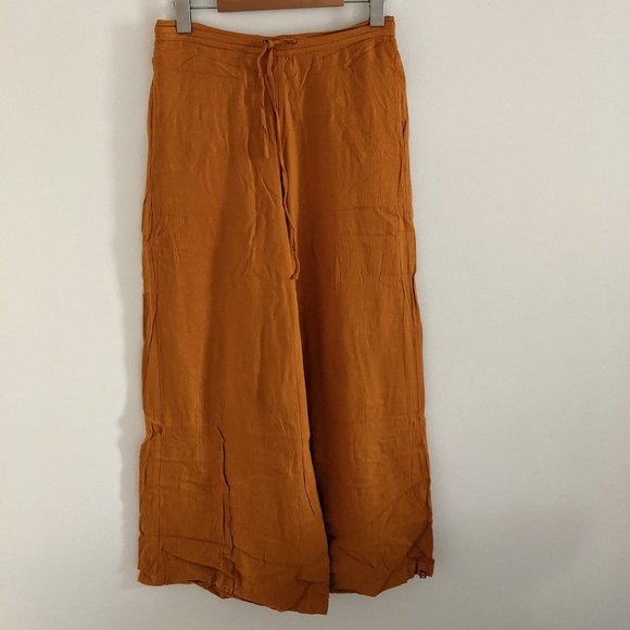 Orange Cropped Wide Leg Culottes - Picture 1 of 6